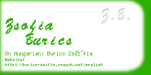 zsofia burics business card